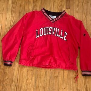 Champion Red Louisville Pullover Jacket